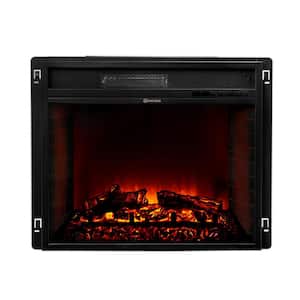 26 in. 1500-Watt Black Electric Firebox Heater Fireplace Insert Glass Panel with Remote Control