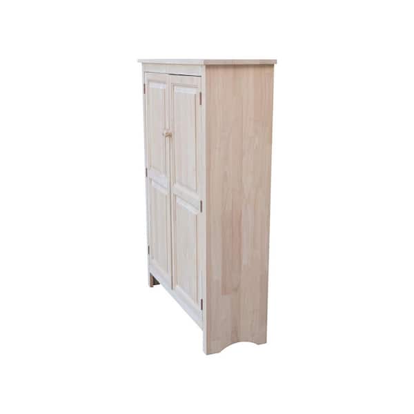 51 in. H Solid Wood Pantry in Unfinished Wood