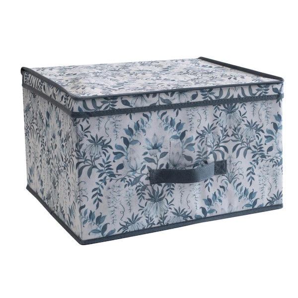 Laura Ashley 11 Gal. Jumbo Storage Box in Parterre Blue