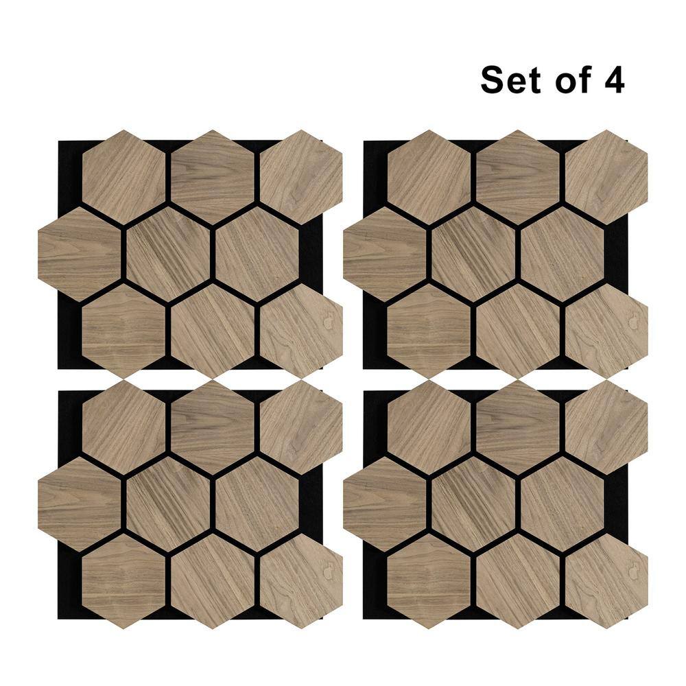 Walnut 0.7 in. x 1.99 ft. x 2.42 ft. Natural Wood Veneer MDF Acoustic Wall Panels (4-Pieces) 19 sq. ft. price history on PriceWatchPro
