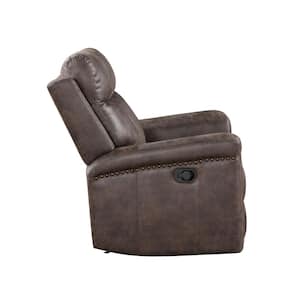 New Classic Furniture Quade Mocha Polyester Fabric Glider Recliner