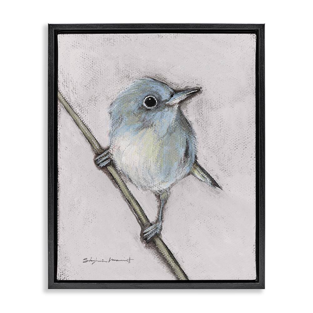 Stupell Industries Wildlife Perched Bird Painting by Stephanie