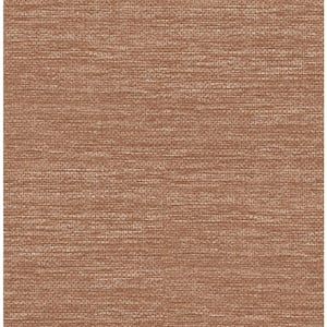 Malin Rust Faux Grasscloth Paper Textured Non-Pasted Wallpaper Roll