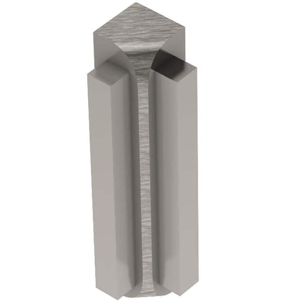 Schluter Rondec-Step Brushed Nickel Anodized Aluminum 5/16 in. x 1-13/16 in. Metal 90° Inside Corner