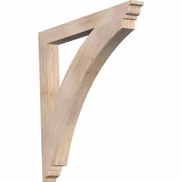 Ekena Millwork 3.5 in. x 38 in. x 38 in. Douglas Fir Thorton Traditional Smooth Bracket