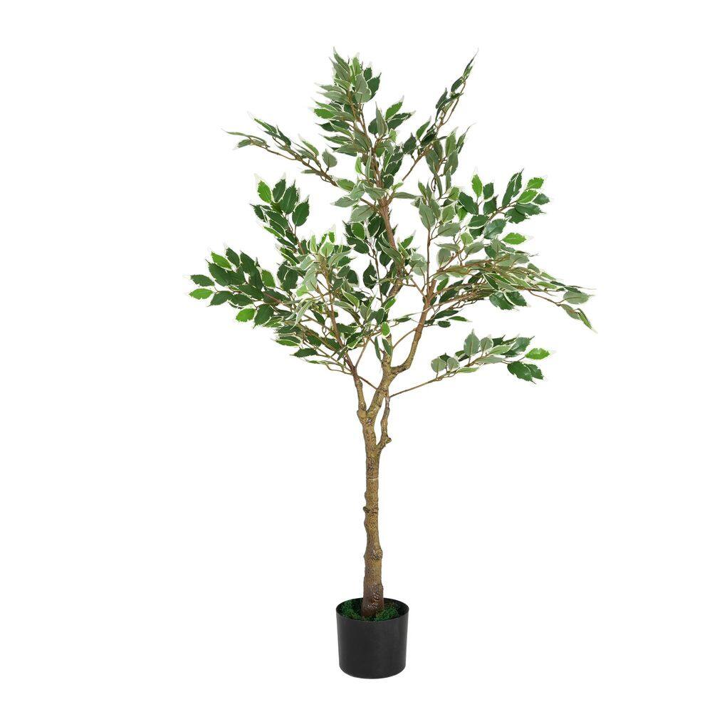 51 in. Artificial Ficus Tree with Black Plastic Pot price history on PriceWatchPro