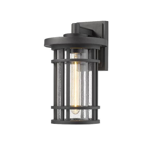 Jordan Black Outdoor Hardwired Lantern Wall Sconce with No Bulbs ...