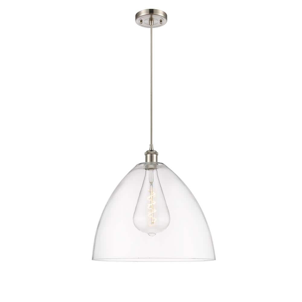 Ballston Mini 18.75" Satin Nickel Indoor/Outdoor Pendant Light