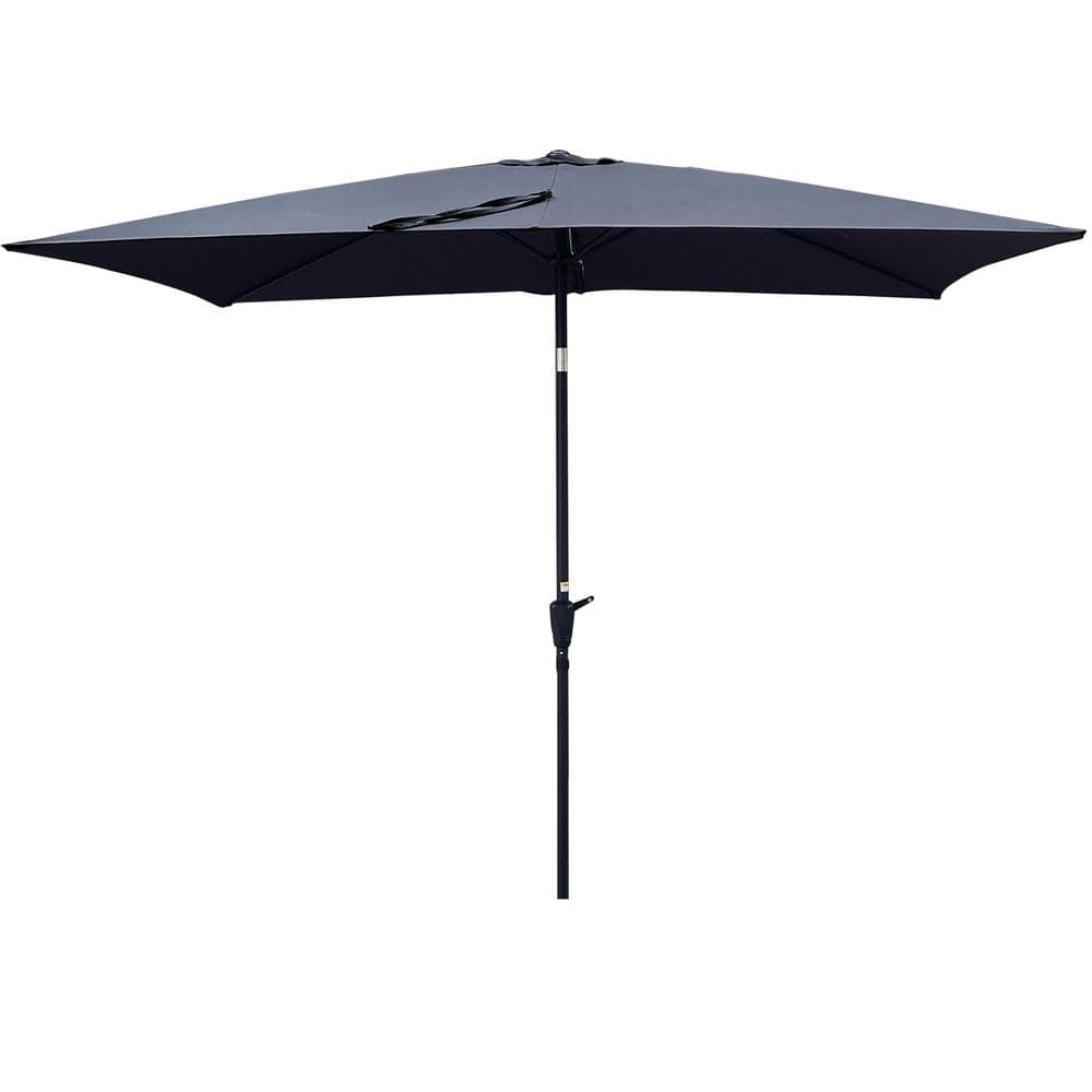 6 ft. x 9 ft. Steel Market Tilt Patio Umbrella in Anthracite price history on PriceWatchPro