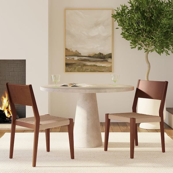Marlene Brown Rope Dining Side Chairs Set of 2