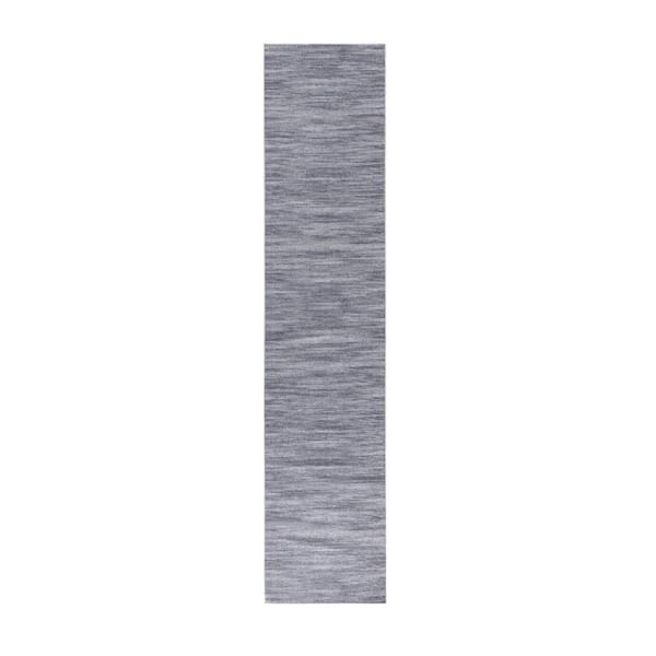 2 ft. x 8 ft. White Abstract Wahsable Area Rug