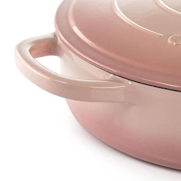 Crock-Pot Artisan Round Enameled Cast Iron Dutch Oven, 3-Quart, Blush Pink