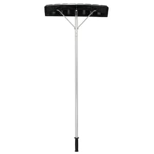  EVERSPROUT Never-Scratch SnowBuster 5-to-12 Foot (Up to 18 ft  Standing Reach), Pre-Assembled Extendable Roof Rake for Snow Removal, Lightweight Aluminum, Soft Foam Pad