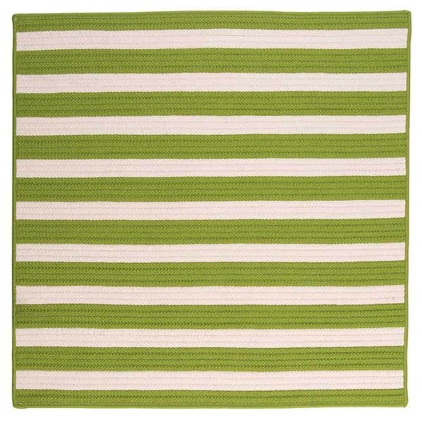 Home Decorators Collection Baxter Lime 8 ft. x 8 ft. Square Braided Indoor/Outdoor Patio Area Rug