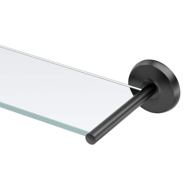 Gatco Designer II 22.5 in. W Glass Shelf in Matte Black
