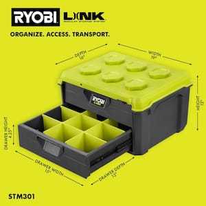 LINK 2-Drawer Tool Box with 2-Drawer Divider