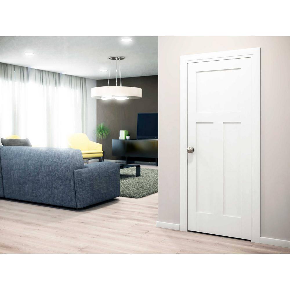 80" x 30" White Primed 5-Panel Solid Pine Interior Door