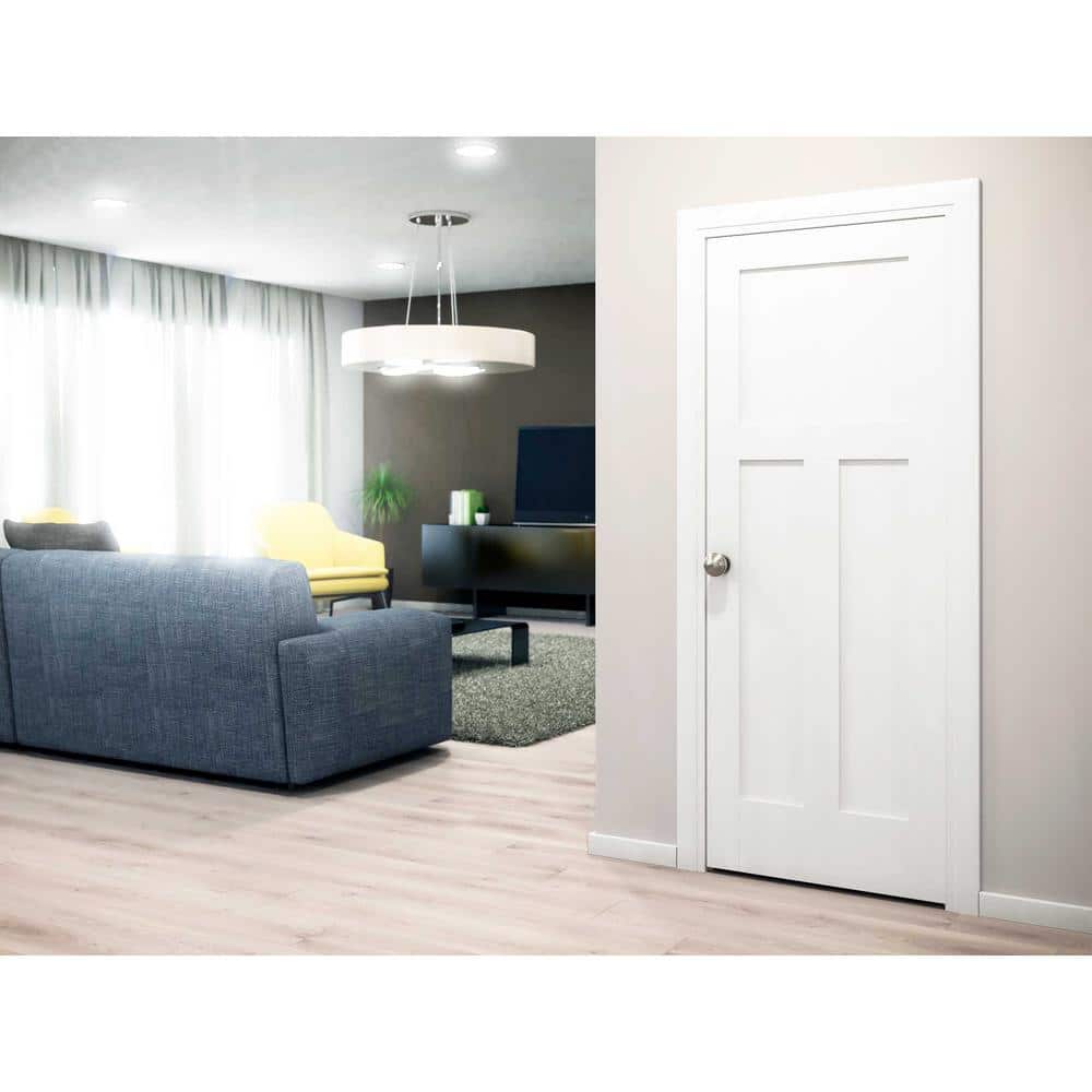 80" x 30" White Primed 5-Panel Solid Pine Interior Door