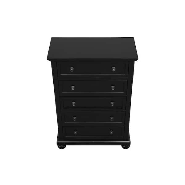 AndMakers Meade Black 5-Drawer Chest of Drawers (36 in. L X 18 in