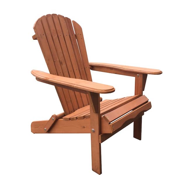 S'DENTE Villaret Walnut Folding Wood Adirondack Chair