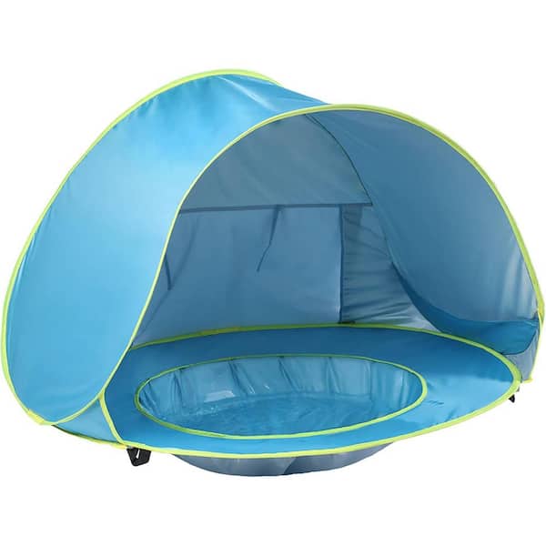 4 ft. x 2 ft. Blue Portable Baby Beach Tent with UV Protection
