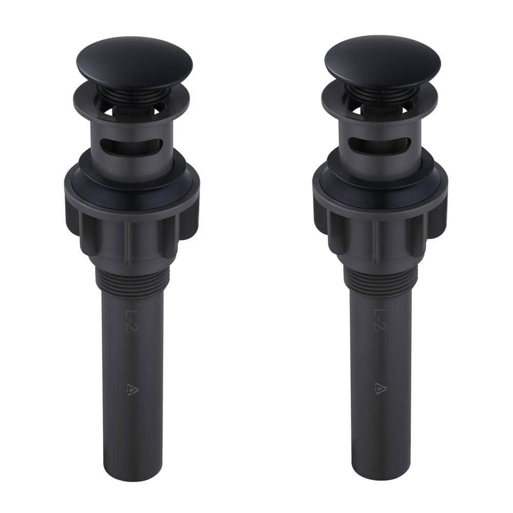 Pop-up Drain Assembly Stopper with Overflow in Matte Black 2-Piece price history on PriceWatchPro
