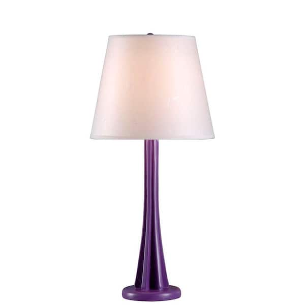 Kenroy Home Swizzle 27 in. Purple Table Lamp