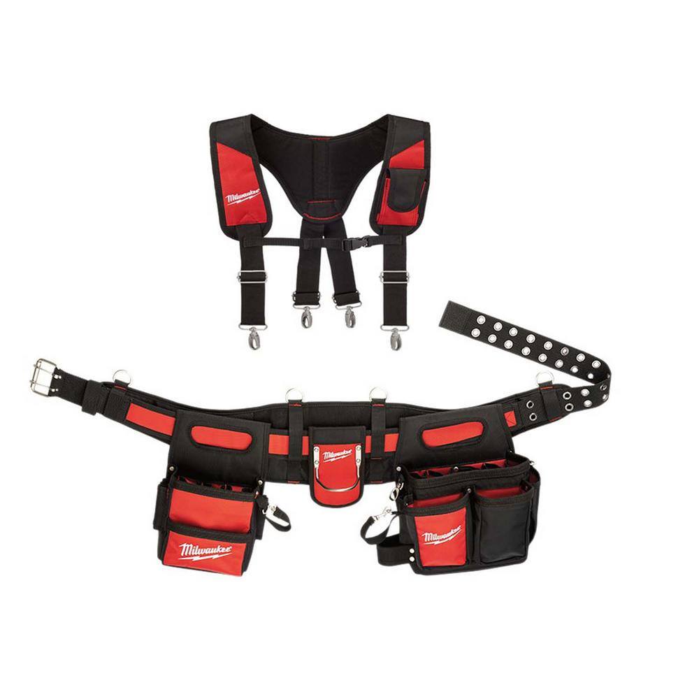 Milwaukee Electricians Adjustable Work Belt and Padded Rig 48-22