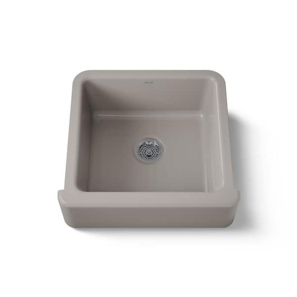 Whitehaven 23.5 in. Undermount Single Bowl Farmhouse Cast Iron Kitchen Sink in Truffle