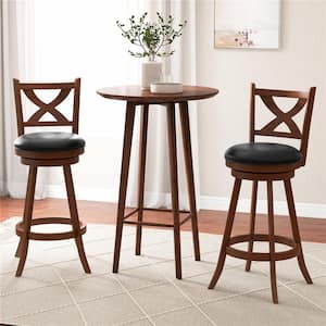 30 in. Bar Stools Classic Bar Height Swivel Chairs for Kitchen Pub (Set of 2)