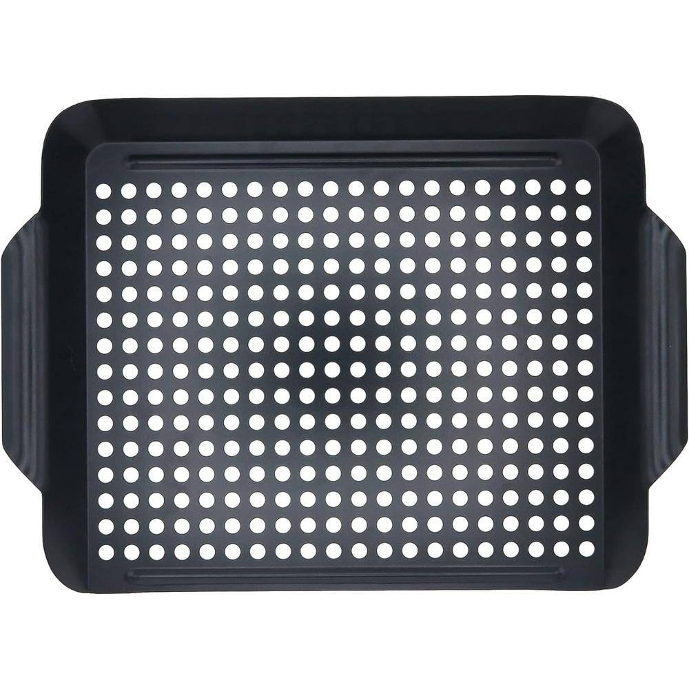 Black Non-Stick Deep Grill Topper with Handles