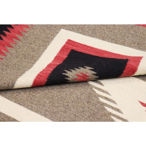 Tuscany Mocha/Black 9 ft. x 12 ft. Geomatric Area Rug