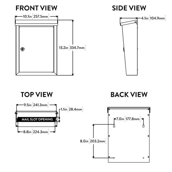 Regent Wall-Mount Locking Mailbox Regent Wall-Mount Locking Mailbox
