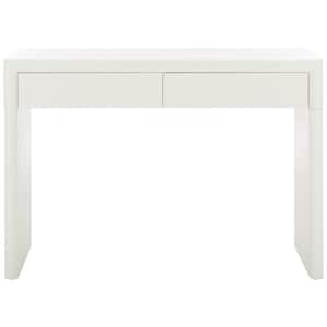 Rune 15.75 in. Ivory Rectangle Wood Console Table with Drawer