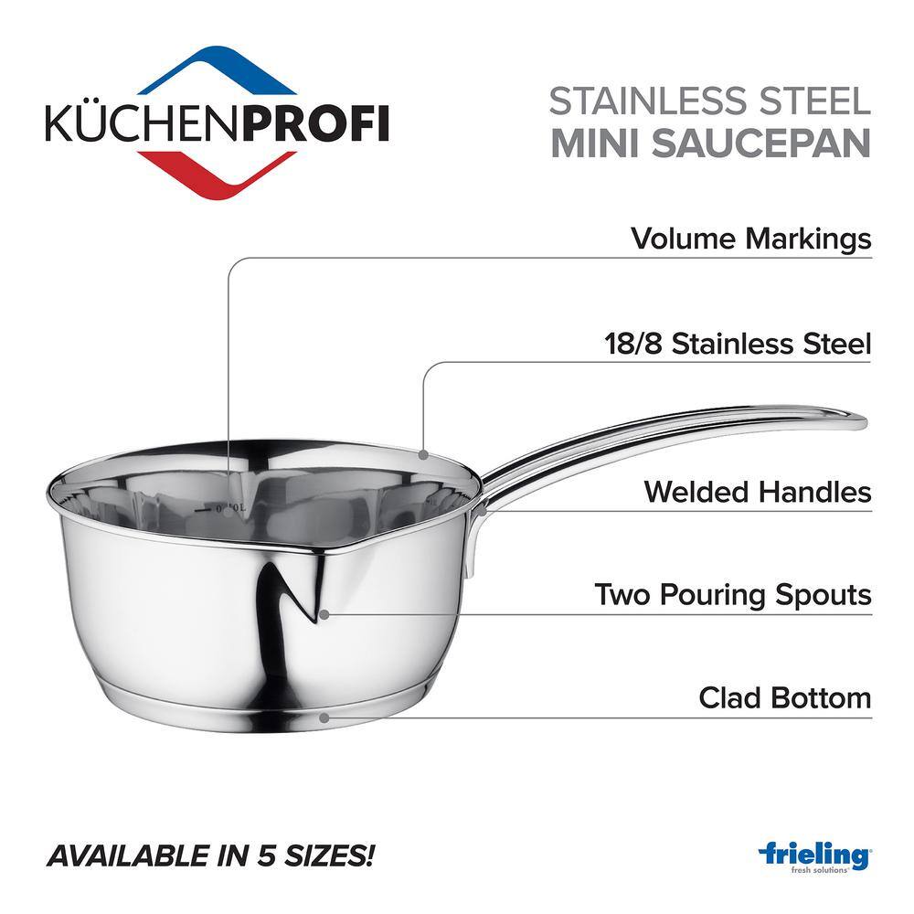 Stainless Steel Non-Stick Saucepan with Pour Spout, 1 qt