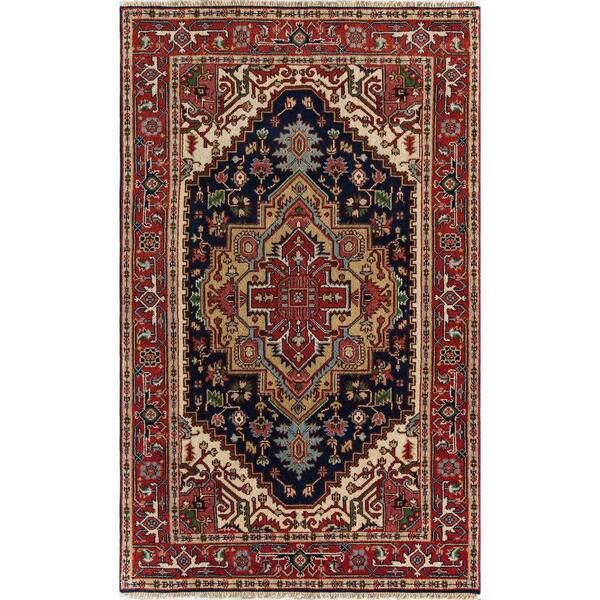 Rugs America ROYAL HERIZ Midnight Blue Area Rug - 2 X 12