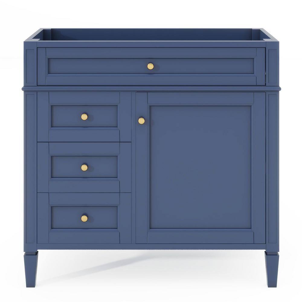 36 in. W x 18 in. D x 33 in. H Bath Vanity Cabinet without Top in Blue with