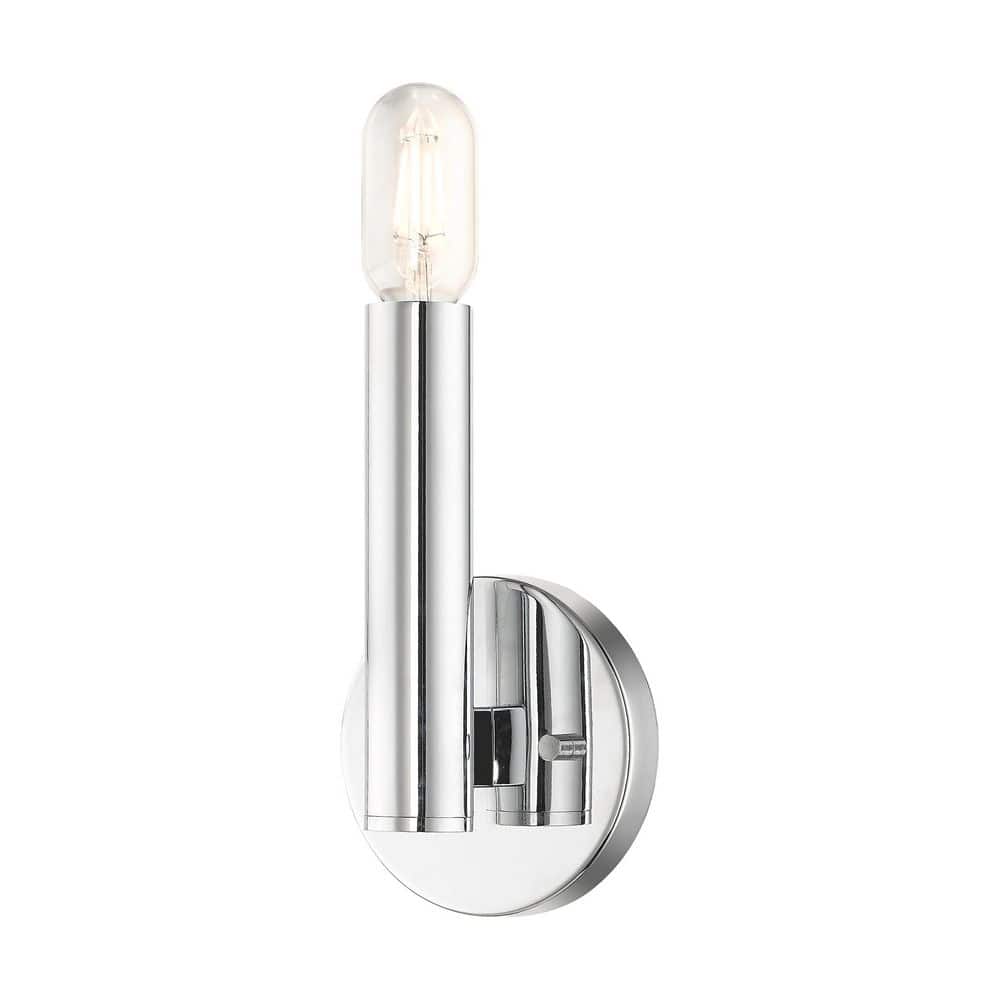 Alden 5.125 in. W 1-Light Polished Chrome ADA Wall Sconce with No Shade price history on PriceWatchPro