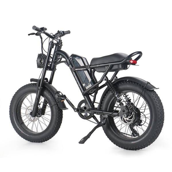 Afoxsos 20 in. Off-Road Electric Bike 1200-Watt Powerful Motor 7 Speed  Gears in Black HDDB1463 - The Home Depot