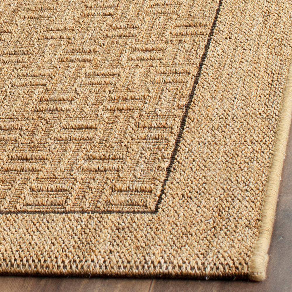 Natural Sisal Geometric Hand-Knotted 4' x 6' Area Rug