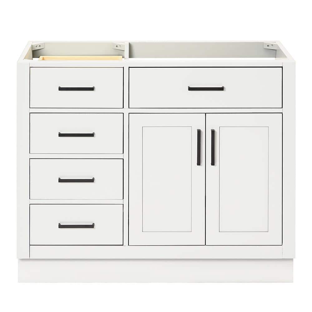 Hepburn 42 in. W x 21.5 in. D x 34.5 in. H Bath Vanity Cabinet without Top in White price history on PriceWatchPro