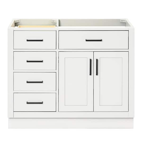 Hepburn 42 in. W x 21.5 in. D x 34.5 in. H Bath Vanity Cabinet without Top in White