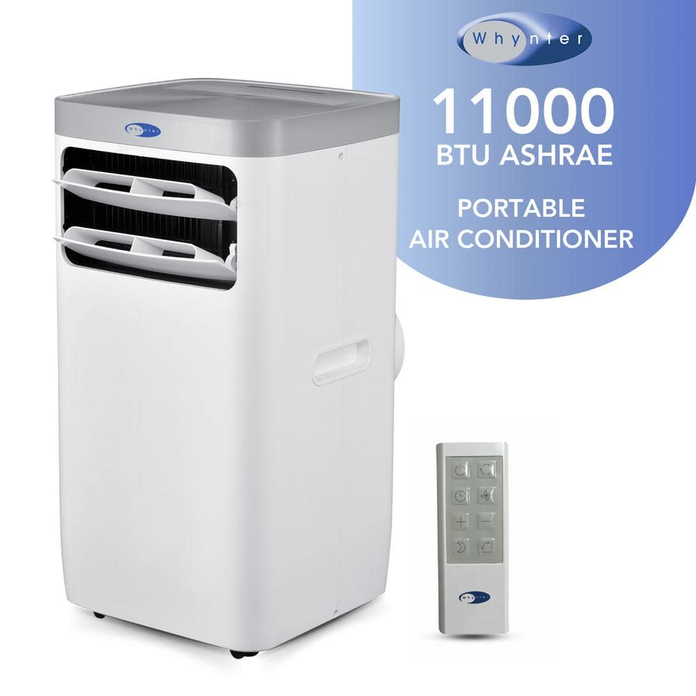 Whynter 11,000 BTU White and Gray Portable Air Conditioner with Remote