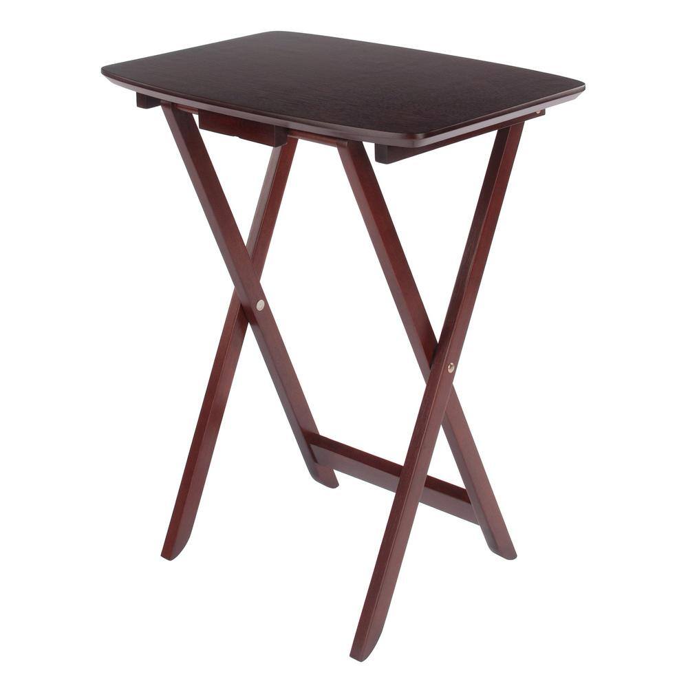 Darlene 2-Piece Walnut Rectangular Snack Table Set