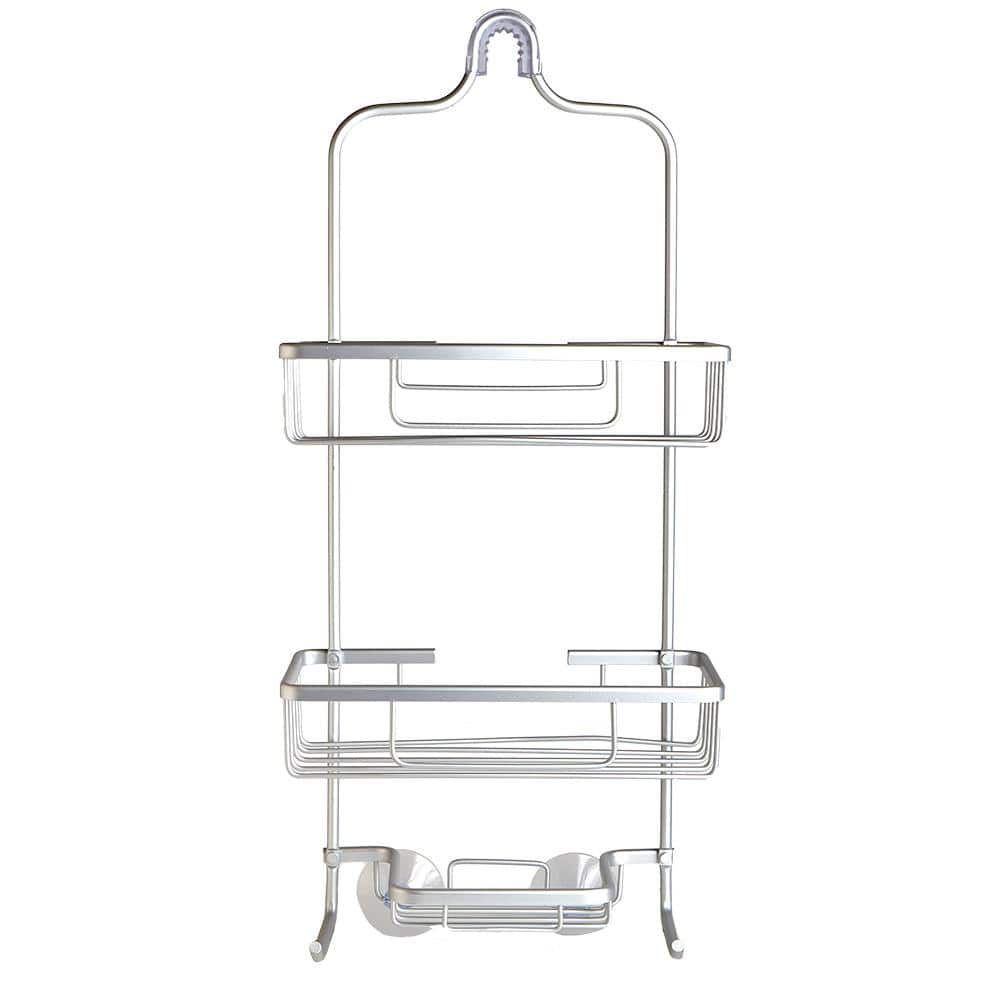 at Home 26 Grey Aluminum Shower Caddy