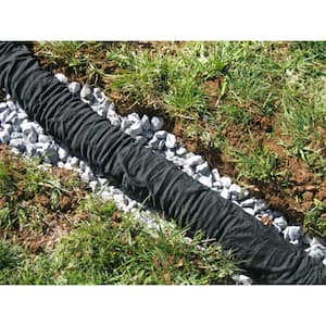FLEX Drain 4 in. x 50 ft. Black Copolymer Perforated Drain Pipe with Sock