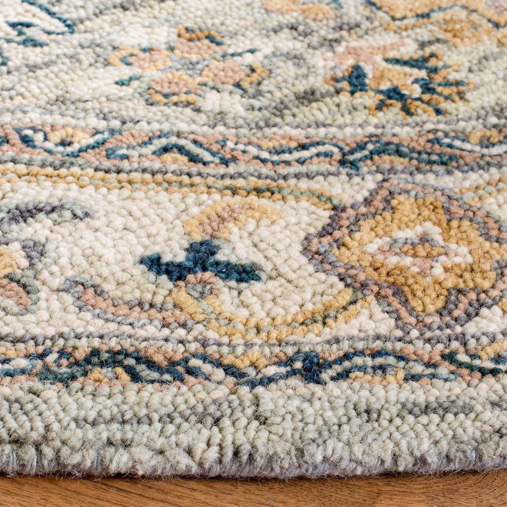 Ivory Round Hand-Tufted Wool Area Rug
