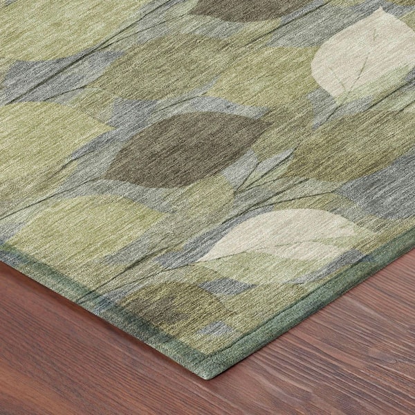 Chantille Machine Washable Indoor/Outdoor Abstract ACN2444 Fern 8 ft. x 10 ft. Area Rug