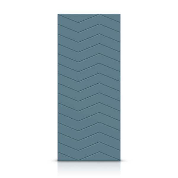 CALHOME 24 in. x 80 in. Hollow Core Dignity Blue Painted Composite MDF Interior Door Slab