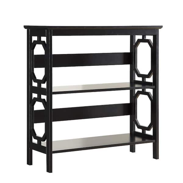 Convenience Concepts Omega 31.5 in. W Black 3 Tier Bookcase